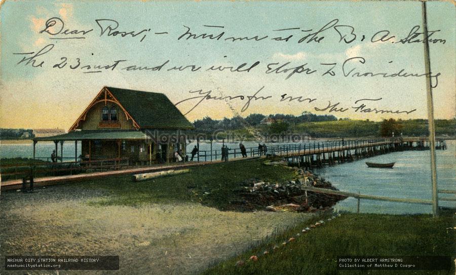 Postcard: Pier at Camp Ellis, Maine